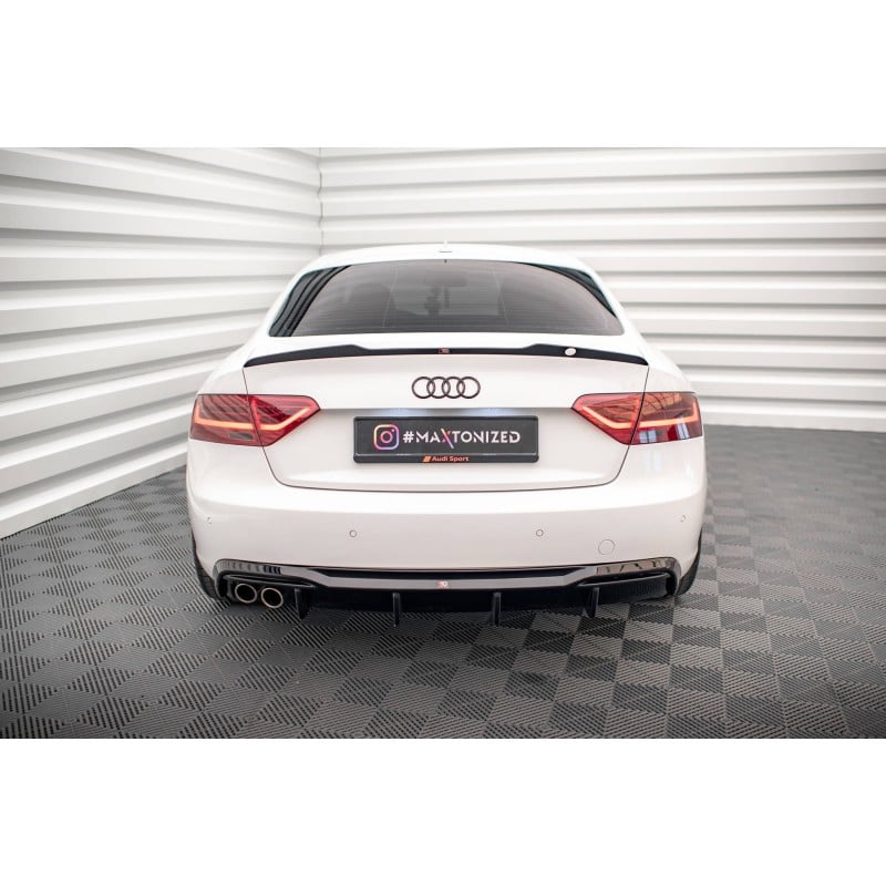 Maxton - Diffuseur Arrière Complet Audi A5 Sportback 8T Facelift (Version avec double échappement d'un côté)