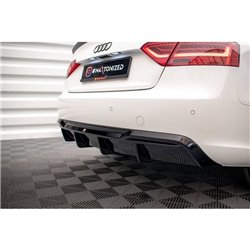 Maxton - Diffuseur Arrière Complet Audi A5 Sportback 8T Facelift (Version avec double échappement d'un côté)