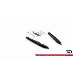 Maxton - Lames De Pare-Chocs Arrière Latérales V.2 Seat Leon FR Sportstourer Mk3 Noir Brillant