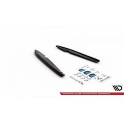Maxton - Lames De Pare-Chocs Arrière Latérales V.2 Seat Leon FR Sportstourer Mk3 Noir Brillant