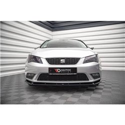 Maxton - Lame Du Pare-Chocs Avant V.1 Seat Leon Mk3 Noir Brillant