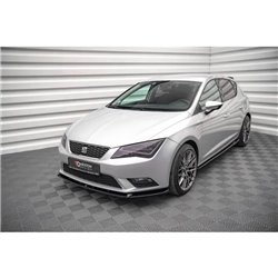 Maxton - Lame Du Pare-Chocs Avant V.1 Seat Leon Mk3 Noir Brillant