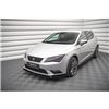 Maxton - Lame Du Pare-Chocs Avant V.1 Seat Leon Mk3 Noir Brillant