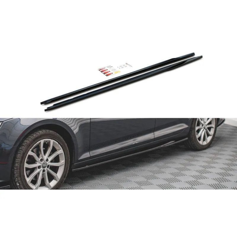 Maxton - Rajouts Des Bas De Caisse Audi A4 B9 Noir Brillant