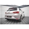 Maxton - Arriere Lame (avec une barre verticale) Seat Leon Hatchback Mk3 Noir Brillant