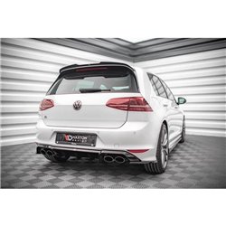 Maxton - Lames De Pare-Chocs Arrière Latérales V.4 Volkswagen Golf R Mk7 Noir Brillant