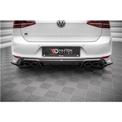 Maxton - Lames De Pare-Chocs Arrière Latérales V.4 Volkswagen Golf R Mk7 Noir Brillant
