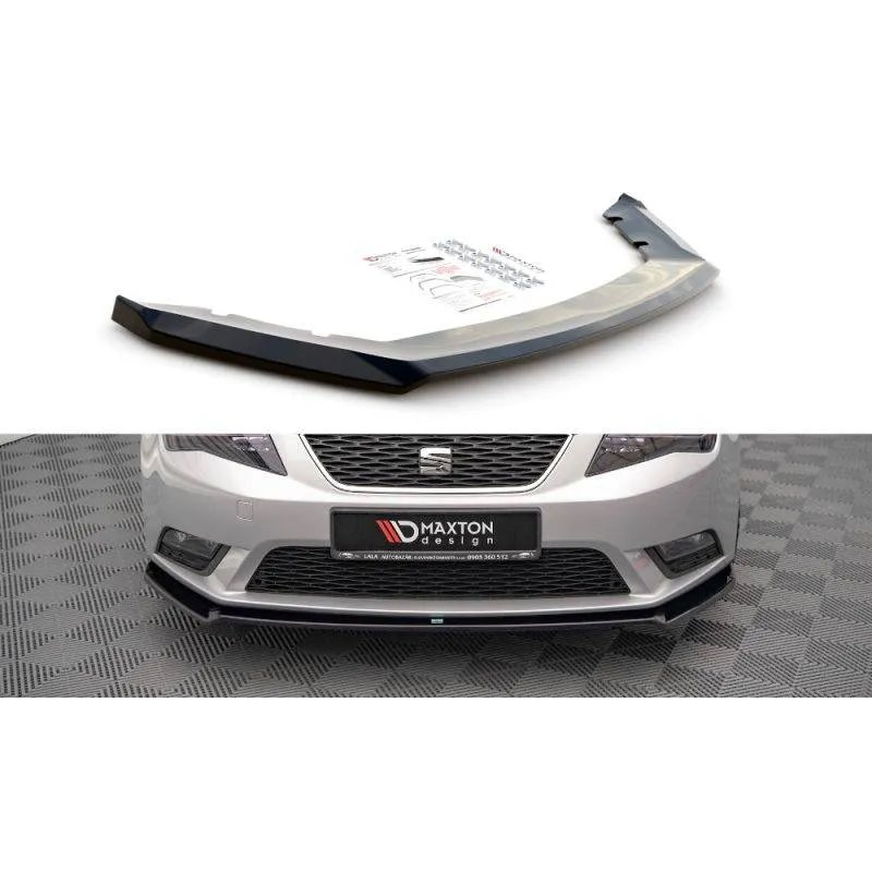 Maxton - Lame Du Pare-Chocs Avant V.2 Seat Leon Mk3 Noir Brillant
