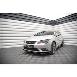Maxton - Lame Du Pare-Chocs Avant V.2 Seat Leon Mk3 Noir Brillant