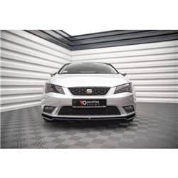 Maxton - Lame Du Pare-Chocs Avant V.2 Seat Leon Mk3 Noir Brillant