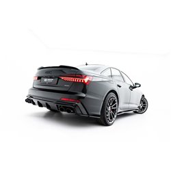 Maxton - Diffuseur Arrière Complet Audi A6 S-Line / S6 C8 / C8 Facelift Noir Brillant