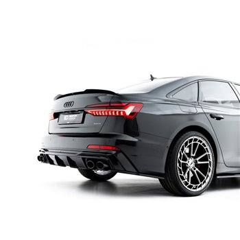 Maxton - Diffuseur Arrière Complet Audi A6 S-Line / S6 C8 / C8 Facelift Noir Brillant