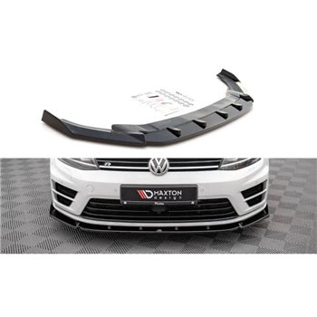 Maxton - Lame Du Pare-Chocs Avant V.4 Volkswagen Golf R / R-Line Mk7 Noir Brillant