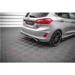 Maxton - Lames De Pare-Chocs Arrière Latérales V.1 Ford Fiesta ST Mk8 Noir Brillant