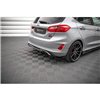 Maxton - Lames De Pare-Chocs Arrière Latérales V.1 Ford Fiesta ST Mk8 Noir Brillant