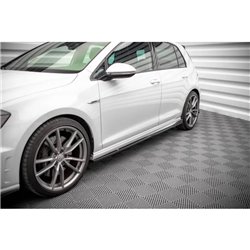 Maxton - Rajouts Des Bas De Caisse V.2 Volkswagen Golf R / R-Line Mk7 Noir Brillant