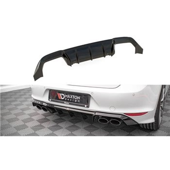 Maxton - Diffuseur Arrière Complet Volkswagen Golf R Mk7 Noir Brillant