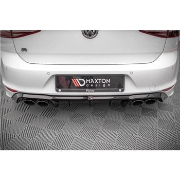 Maxton - Diffuseur Arrière Complet Volkswagen Golf R Mk7 Noir Brillant