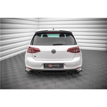 Maxton - Lames De Pare-Chocs Arrière Latérales V.3 Volkswagen Golf R Mk7 Noir Brillant