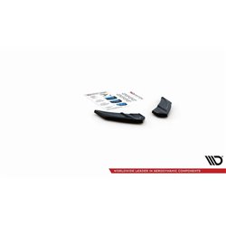 Maxton - Lames De Pare-Chocs Arrière Latérales V.3 Volkswagen Golf R Mk7 Noir Brillant