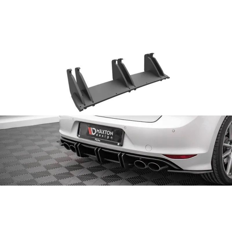 Maxton - Street Pro Central Diffuseur Arriere Volkswagen Golf R Mk7 Noir