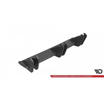 Maxton - Street Pro Central Diffuseur Arriere Volkswagen Golf R Mk7 Noir-Rouge