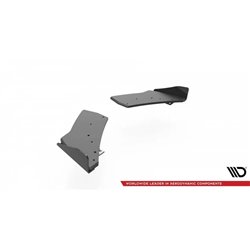 Maxton - Street Pro Lame Du Pare Chocs Arriere Volkswagen Golf R Mk7 Noir-Rouge + Rabats Brillant
