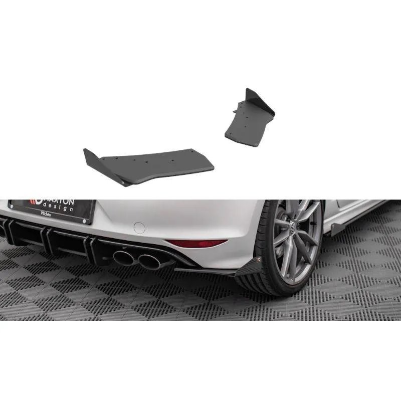 Maxton - Street Pro Lame Du Pare Chocs Arriere Volkswagen Golf R Mk7 Noir + Rabats Brillant