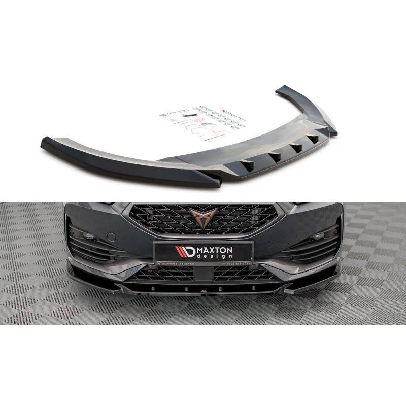 Maxton - Lame Du Pare-Chocs Avant V.3 Cupra Leon Mk1 Noir Brillant
