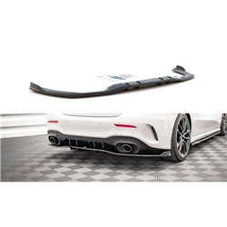 Maxton - Arriere Splitter (avec une barre verticale) V.2 Mercedes A 35 AMG Sedan V177 Noir Brillant