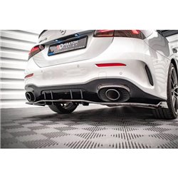 Maxton - Arriere Lame (avec une barre verticale) V.2 Mercedes A 35 AMG Sedan V177 Noir Brillant