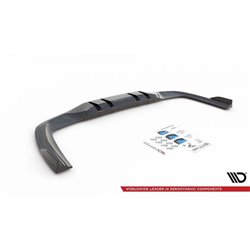 Maxton - Arriere Lame (avec une barre verticale) V.2 Mercedes A 35 AMG Sedan V177 Noir Brillant