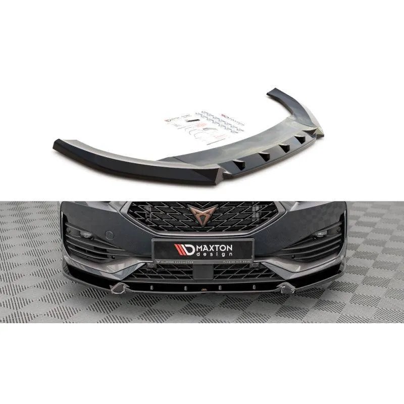 Maxton - Lame Du Pare-Chocs Avant V.1 Cupra Leon Mk1 Noir Brillant