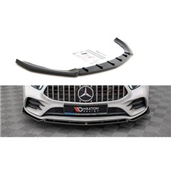 Maxton - Lame Du Pare-Chocs Avant V.4 Mercedes A35 AMG / AMG-Line W177 Noir Brillant