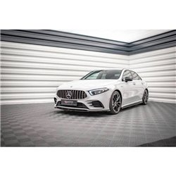 Maxton - Lame Du Pare-Chocs Avant V.4 Mercedes A35 AMG / AMG-Line W177 Noir Brillant
