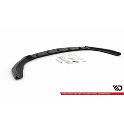 Maxton - Lame Du Pare-Chocs Avant V.4 Mercedes A35 AMG / AMG-Line W177 Noir Brillant