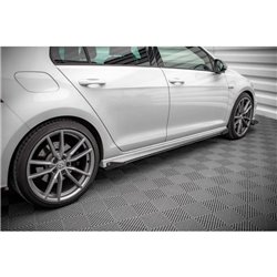 Maxton - Street Pro Rajouts Des Bas De Caisse Volkswagen Golf R Mk7 Noir-Rouge + Rabats Brillant