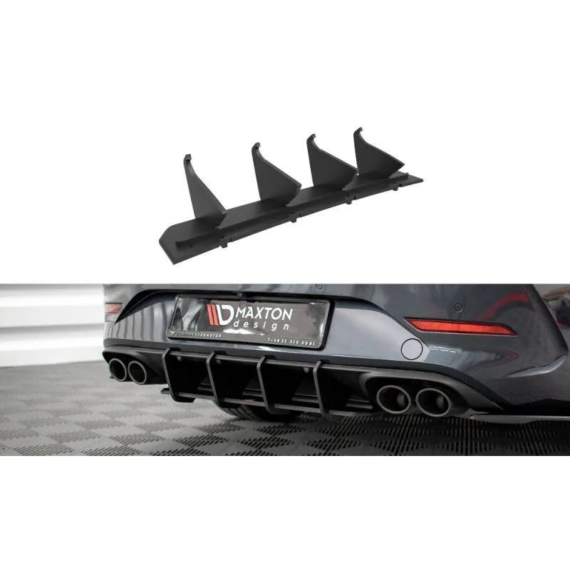 Maxton - Street Pro Central Diffuseur Arriere Cupra Leon ST Mk1 Facelift Noir-Rouge