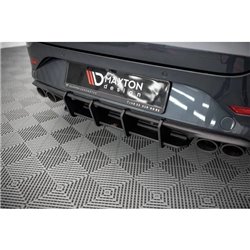 Maxton - Street Pro Central Diffuseur Arriere Cupra Leon ST Mk1 Facelift Noir-Rouge