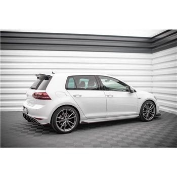 Maxton - Street Pro Rajouts Des Bas De Caisse Volkswagen Golf R Mk7 Noir + Rabats Brillant 