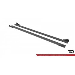 Maxton - Street Pro Rajouts Des Bas De Caisse Volkswagen Golf R Mk7 Noir + Rabats Brillant 