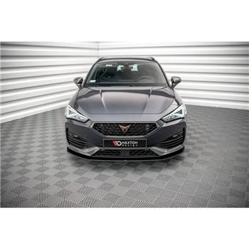 Maxton - Street Pro Lame Du Pare-Chocs Avant Cupra Leon Mk1 Noir-Rouge