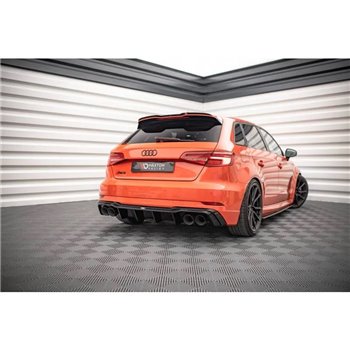 Maxton - Rajout Du Pare-Chocs Arriere V.2 Audi RS3 Sportback 8V Facelift Noir Brillant