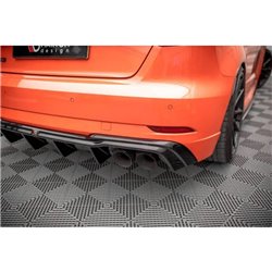 Maxton - Rajout Du Pare-Chocs Arriere V.2 Audi RS3 Sportback 8V Facelift Noir Brillant