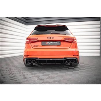 Maxton - Rajout Du Pare-Chocs Arriere V.2 Audi RS3 Sportback 8V Facelift Noir Brillant
