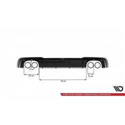 Maxton - Rajout Du Pare-Chocs Arriere V.2 Audi RS3 Sportback 8V Facelift Noir Brillant