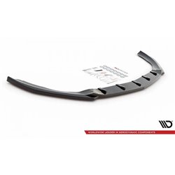 Maxton - Lame Du Pare-Chocs Avant V.5 Mercedes A35 AMG / AMG-Line W177 Noir Brillant