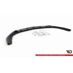 Maxton - Lame Du Pare-Chocs Avant V.5 Mercedes A35 AMG / AMG-Line W177 Noir Brillant