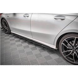 Maxton - Rajouts Des Bas De Caisse V.2 Mercedes A35 AMG / AMG-Line W177 Noir Brillant