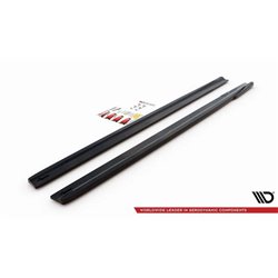 Maxton - Rajouts Des Bas De Caisse V.2 Mercedes A35 AMG / AMG-Line W177 Noir Brillant